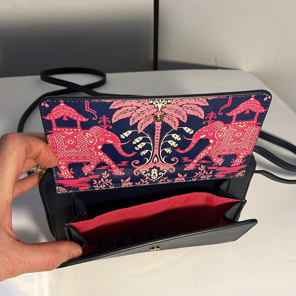 Spartina Navy Blue Leather Crossbody Purse